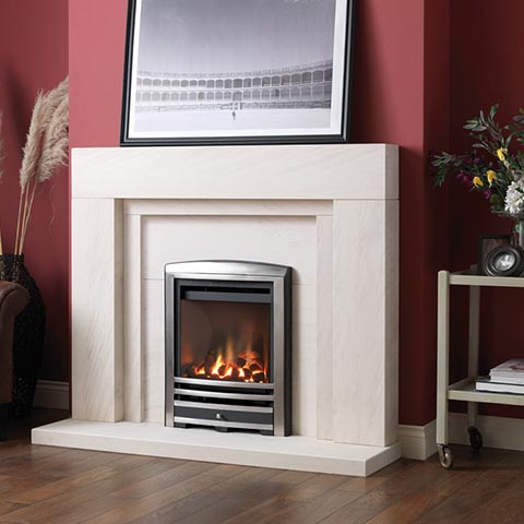 fireplace with surround